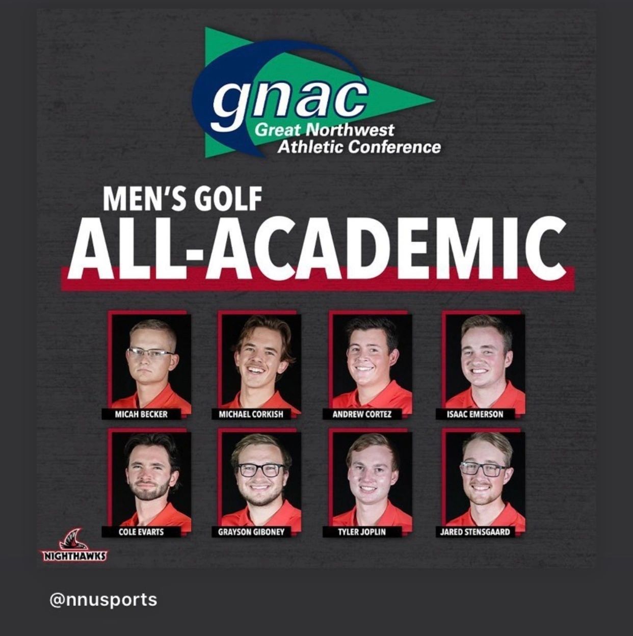 GNAC Men's Golf All-Academic Team